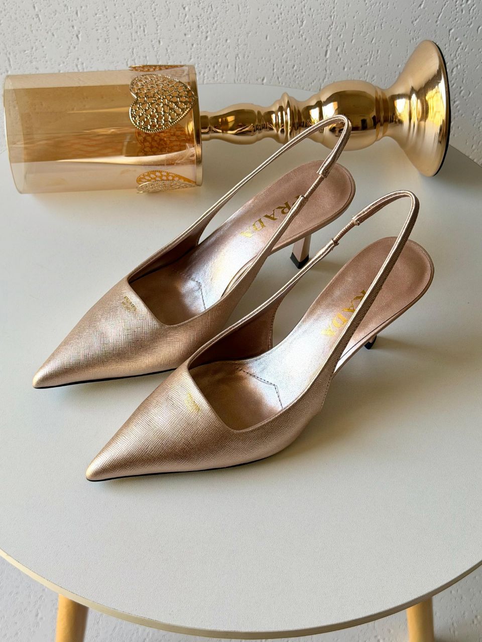 Prada Pointed-Toe Slingback Heels
