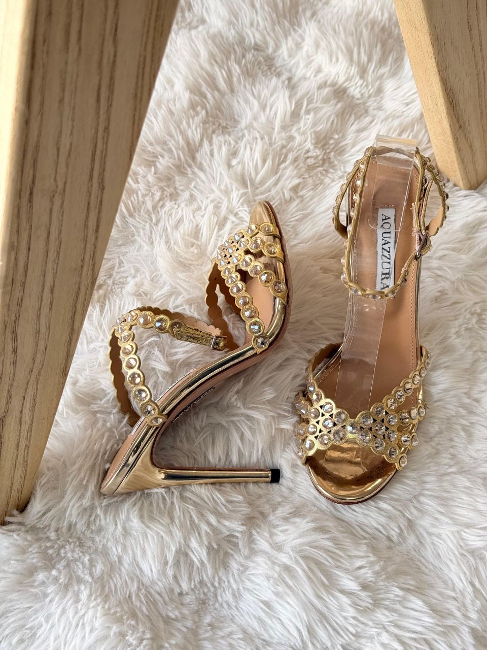 Aquazzura Crystal Heeled Sandals – Full Color Collection