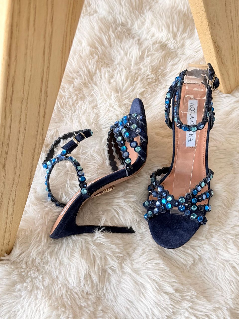 Aquazzura Crystal Heeled Sandals – Full Color Collection
