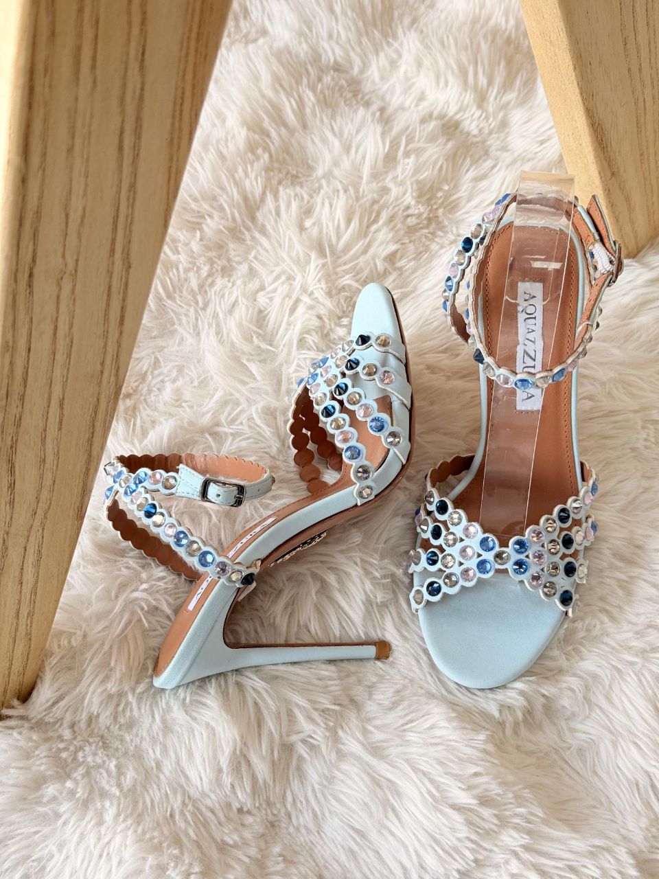 Aquazzura Crystal Heeled Sandals – Full Color Collection