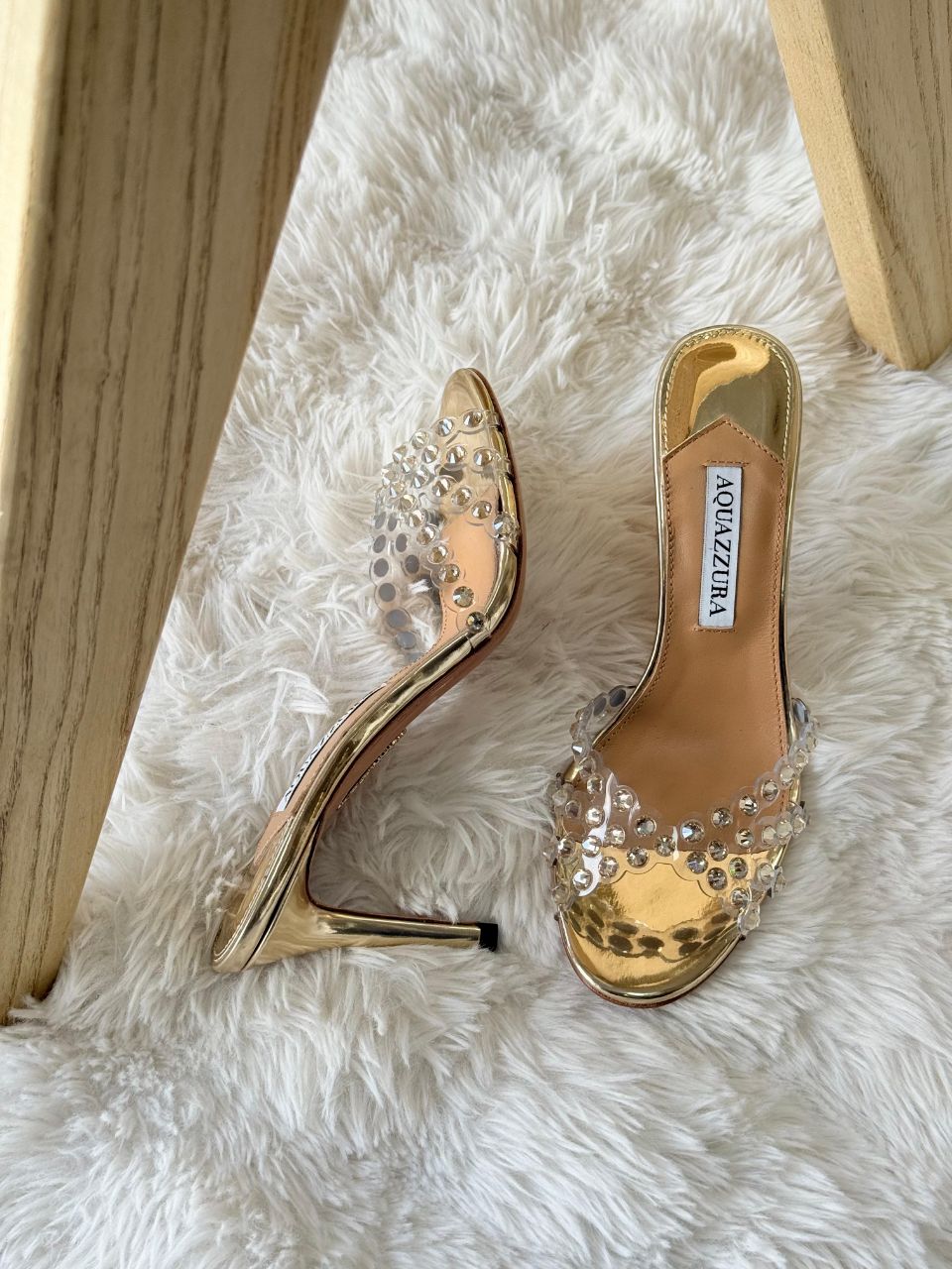 Aquazzura Crystal Embellished Mule Heels – Full Color Collection