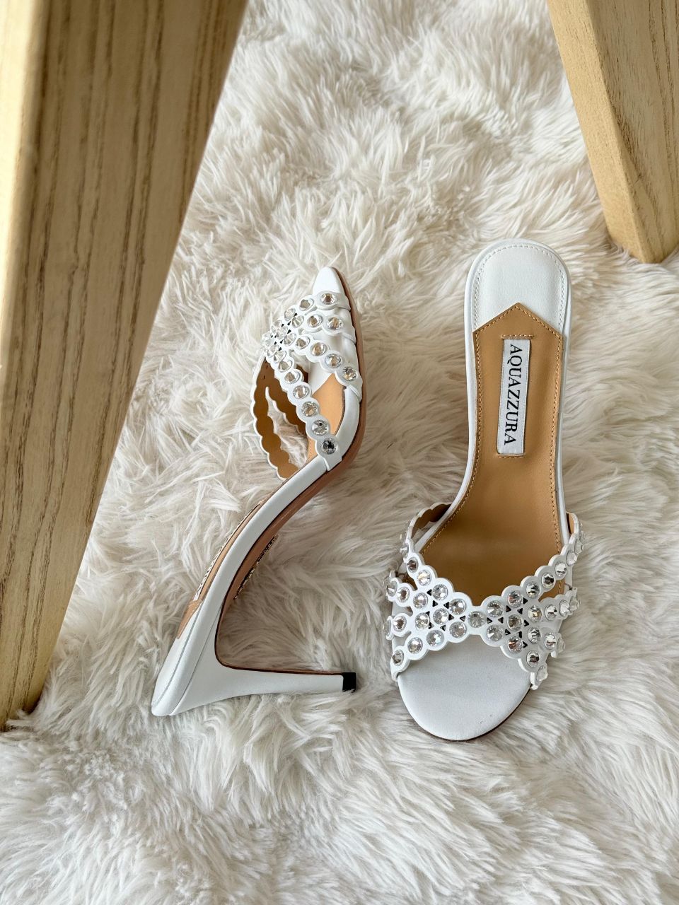 Aquazzura Crystal Embellished Mule Heels – Full Color Collection
