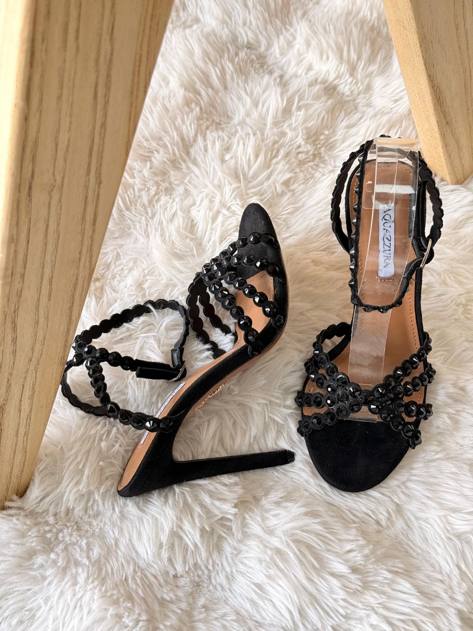 Aquazzura Crystal Heeled Sandals – Full Color Collection