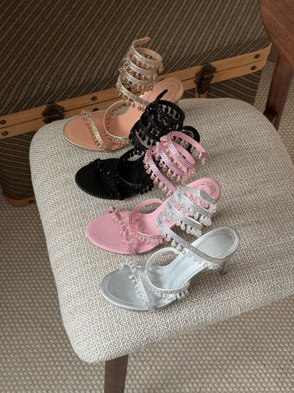 René Caovilla Chandelier Sandal 105