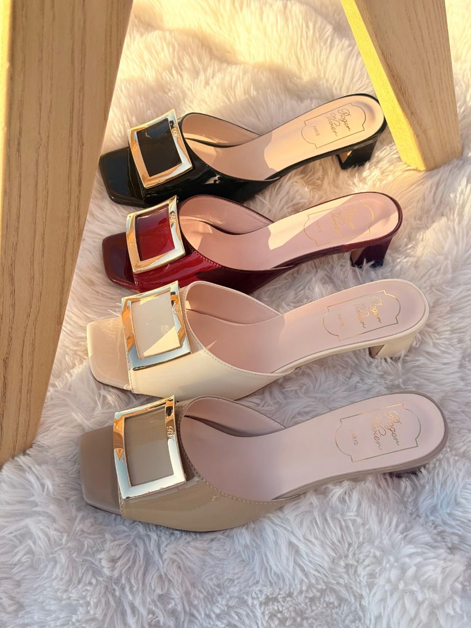 Roger Vivier Trompette 45 Embellished Patent-Leather Mules