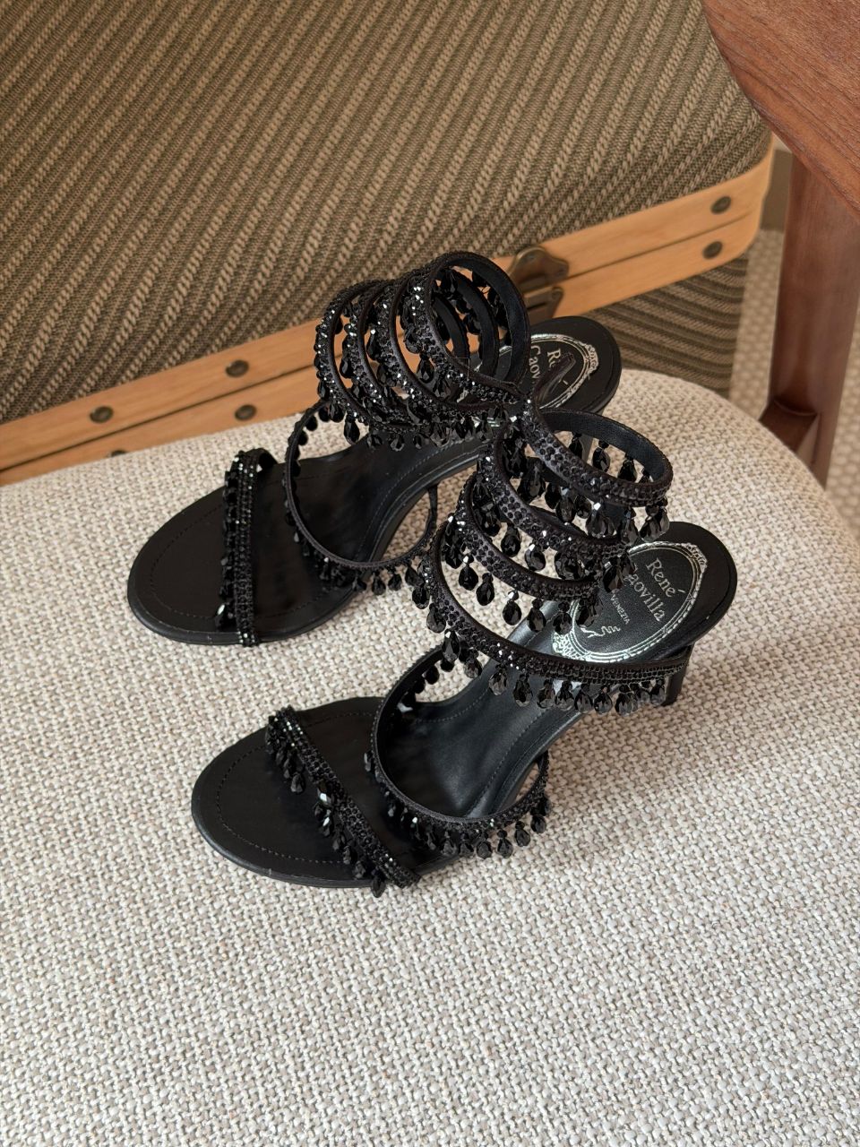 René Caovilla Chandelier Sandal 105