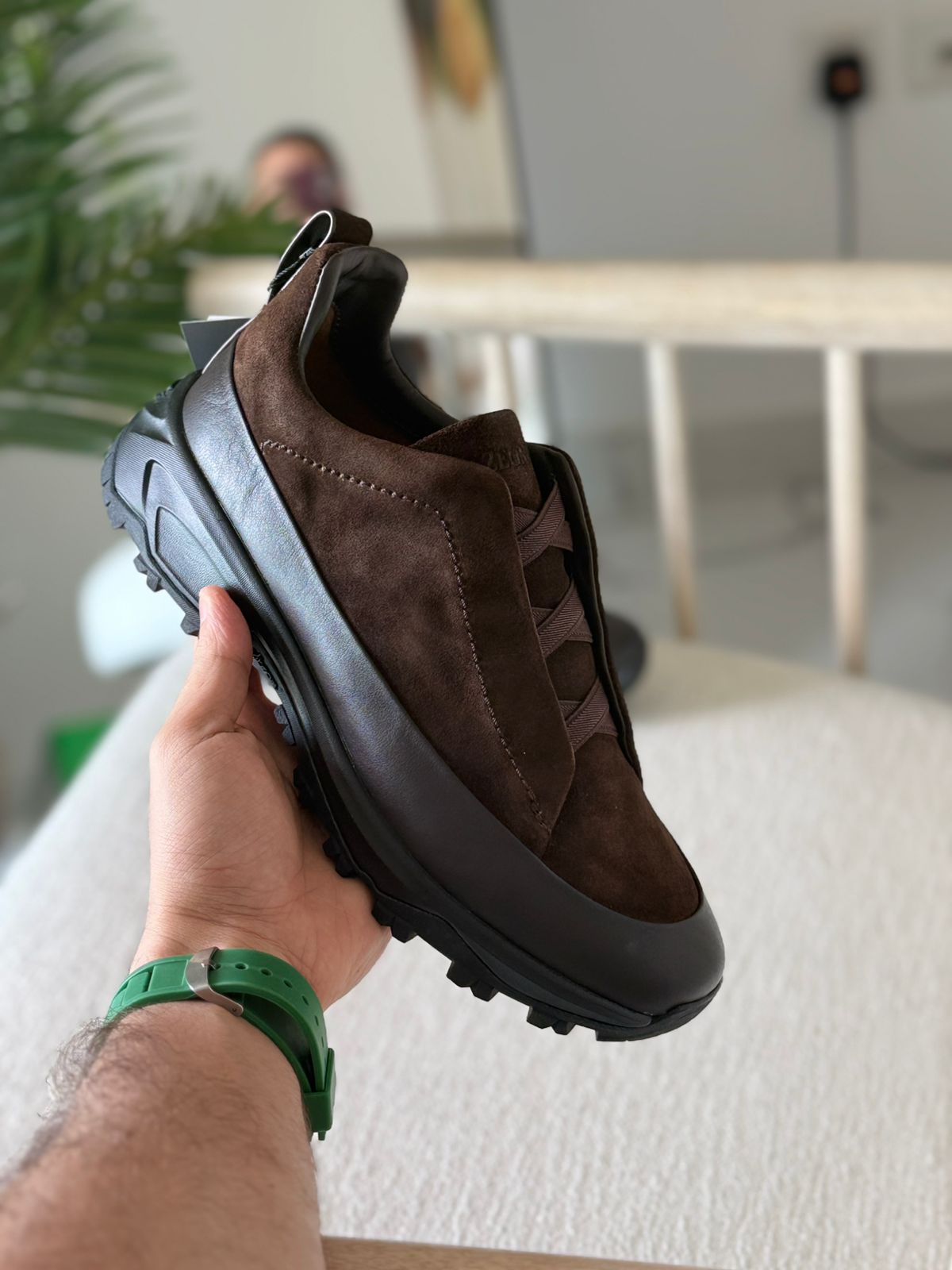 Zegna Monte Triple Stitch™ Leather and Suede Sneakers