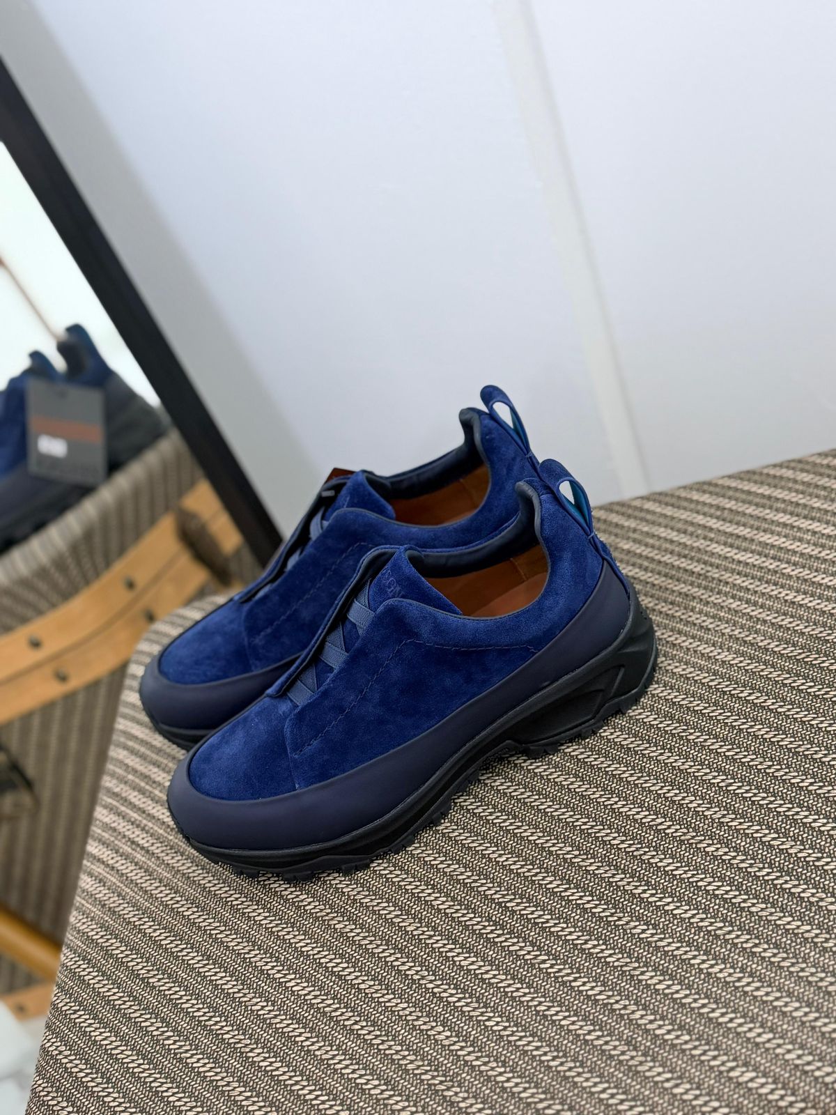 Zegna Monte Triple Stitch™ Leather and Suede Sneakers