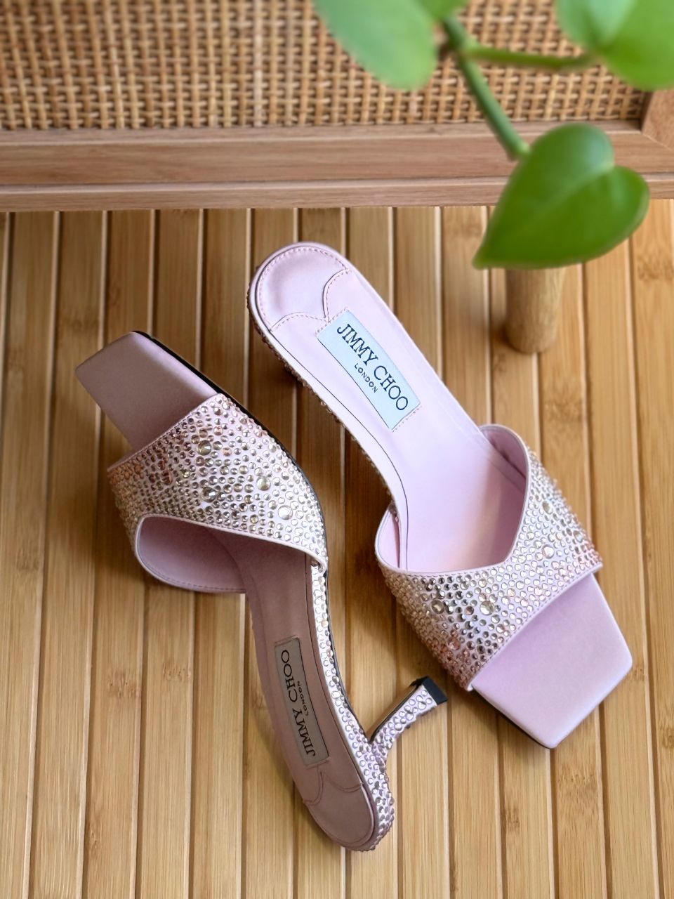 Jimmy Choo Crystal Embellished Slide Sandals