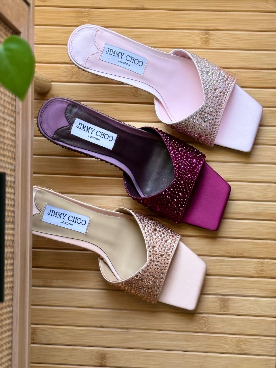 Jimmy Choo Crystal Embellished Slide Sandals