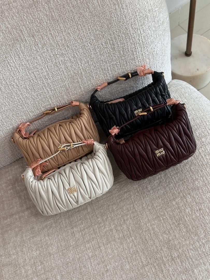 Miu Miu Mini Wander Matelassé Leather Bag