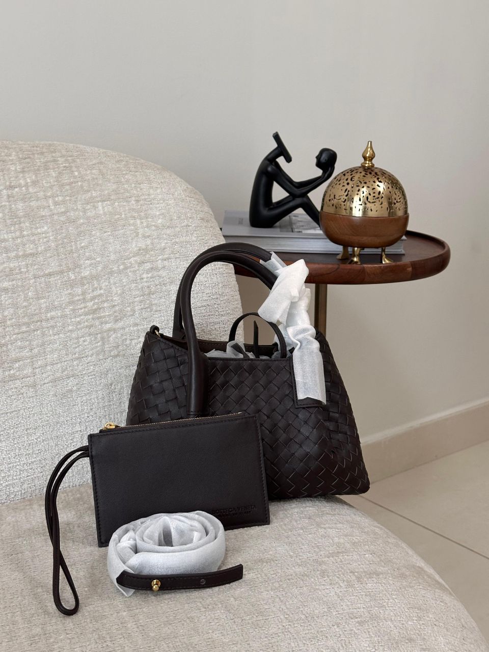 Bottega Veneta Small Pinacoteca Intrecciato Leather Tote