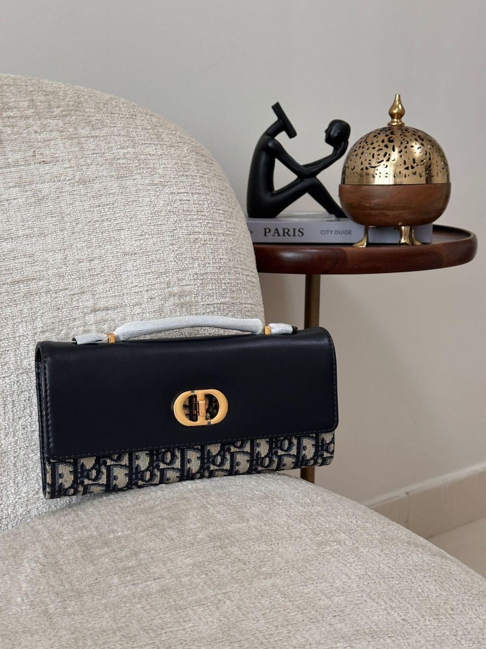 Dior Miss Caro Top Handle Pouch – Macrocannage Lambskin