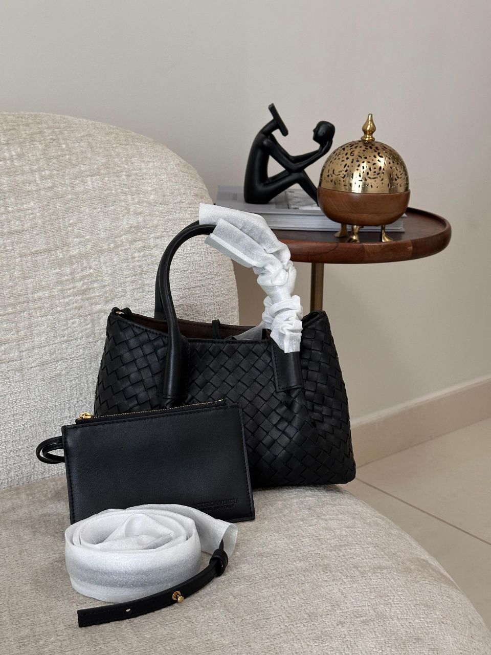 Bottega Veneta Small Pinacoteca Intrecciato Leather Tote