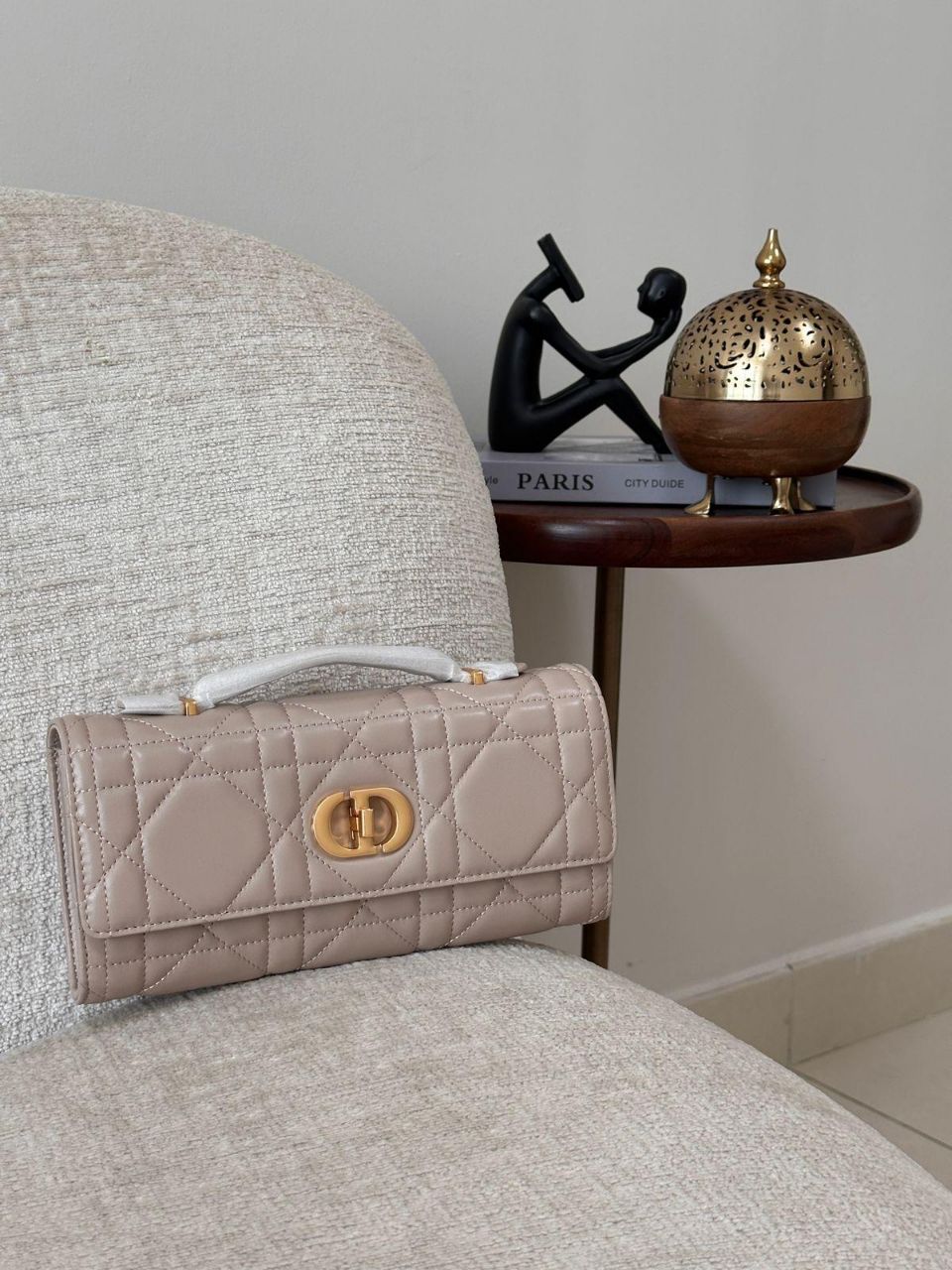 Dior Miss Caro Top Handle Pouch – Macrocannage Lambskin