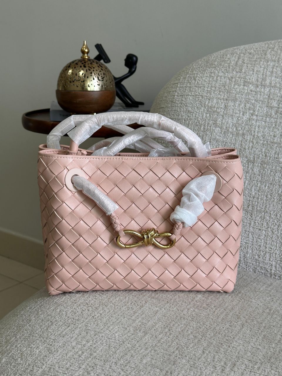 Bottega Veneta Andiamo Small Intrecciato Leather Handbag