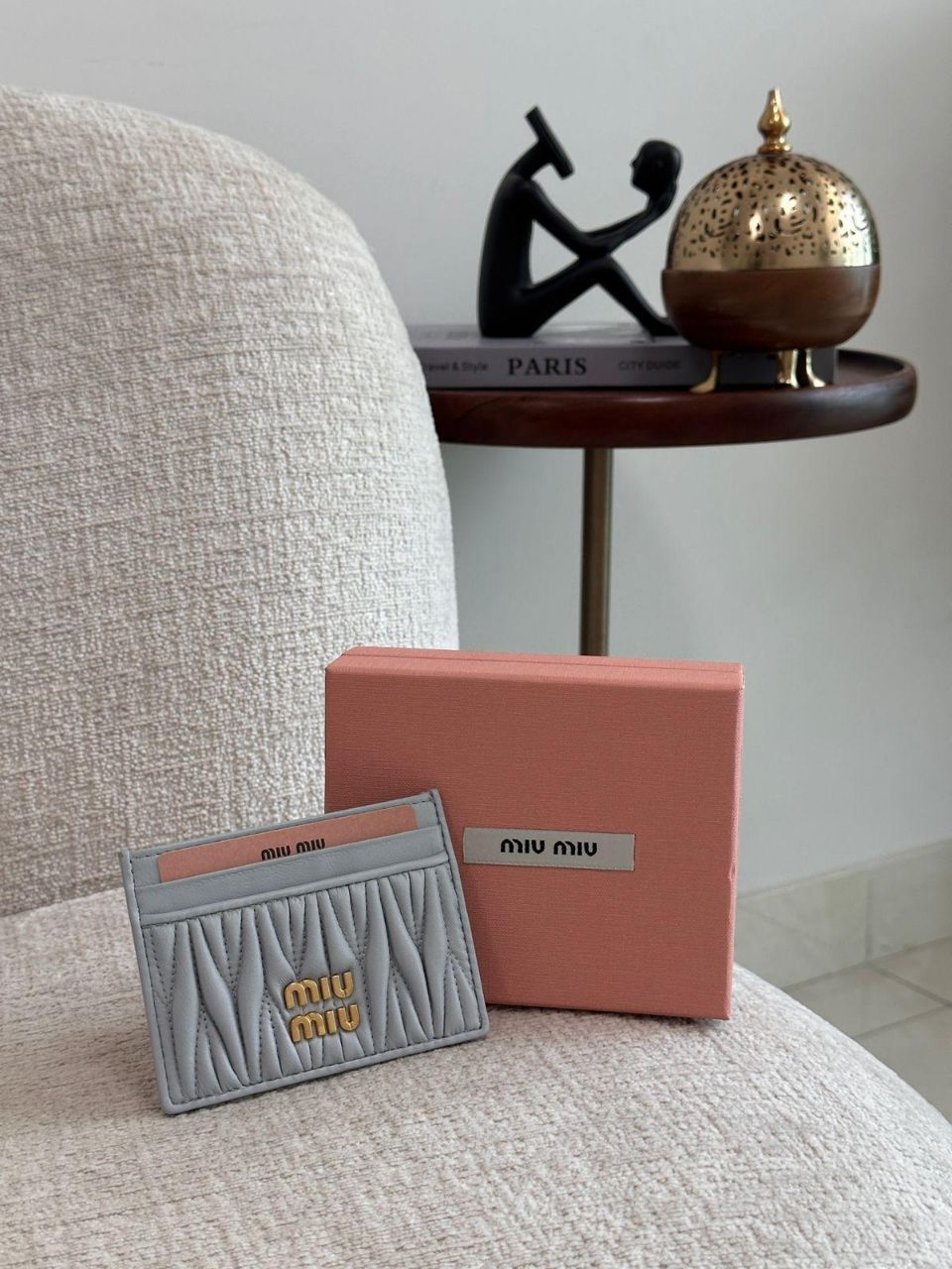 Miu Miu Matelassé Nappa Leather Card Holder