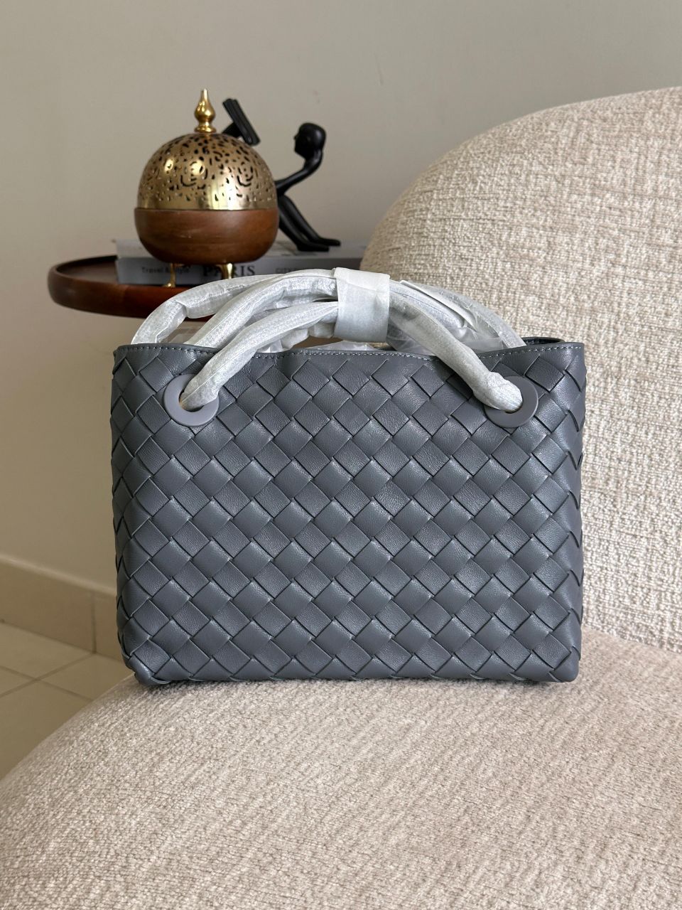Bottega Veneta Andiamo Small Intrecciato Leather Handbag