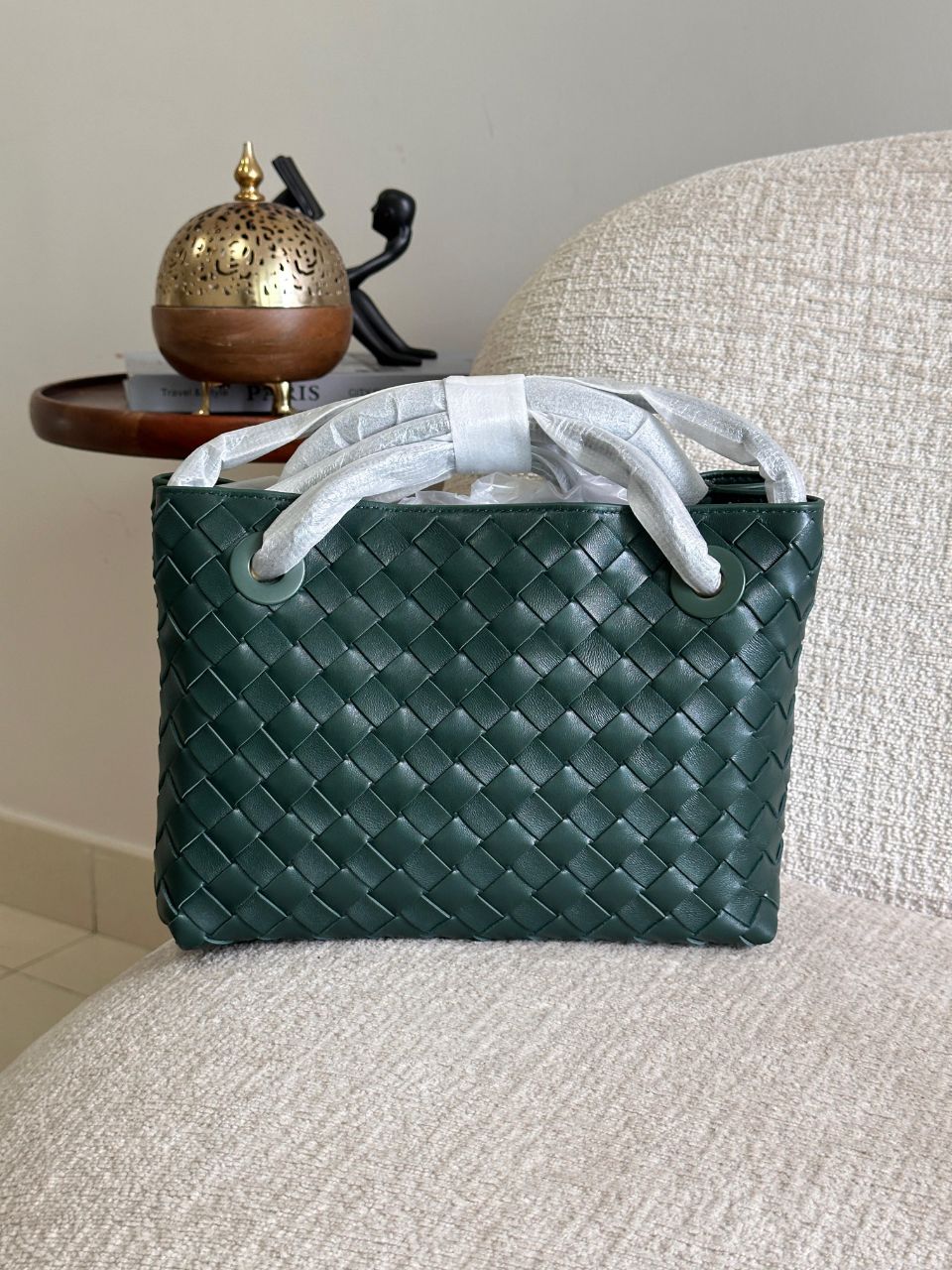 Bottega Veneta Andiamo Small Intrecciato Leather Handbag