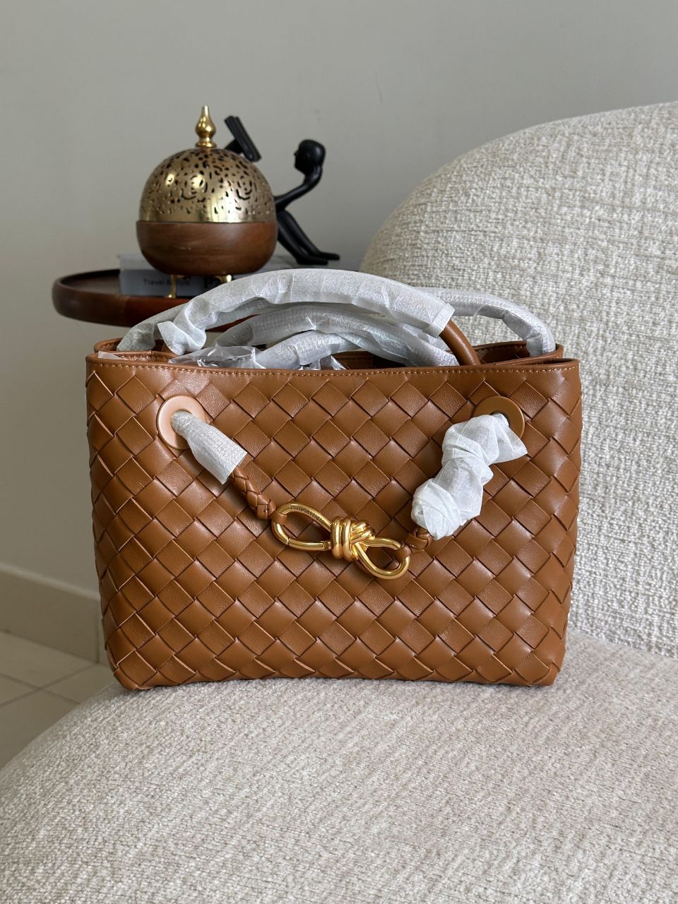 Bottega Veneta Andiamo Small Intrecciato Leather Handbag