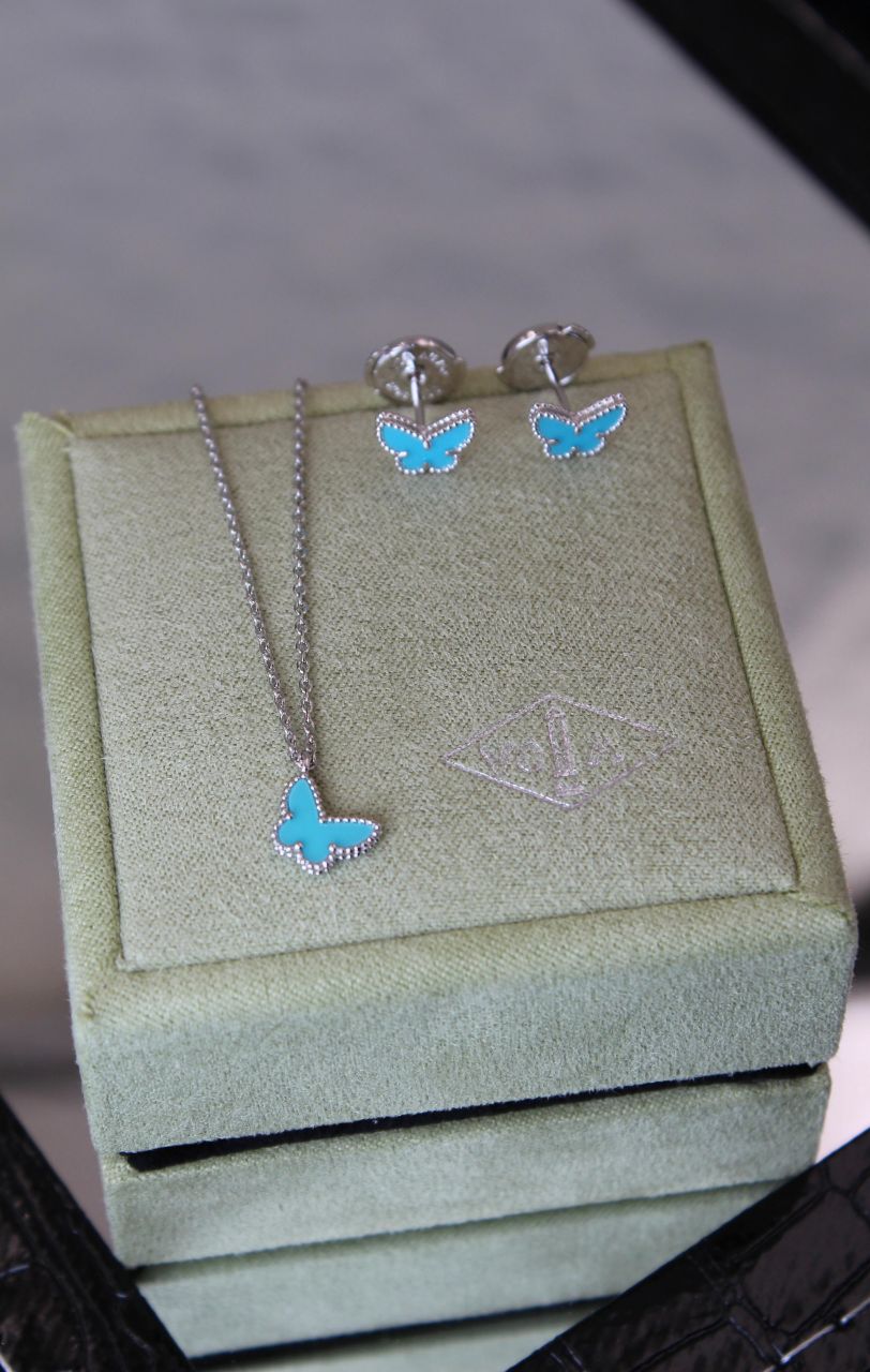 Van Cleef & Arpels Butterfly Necklace & Earrings