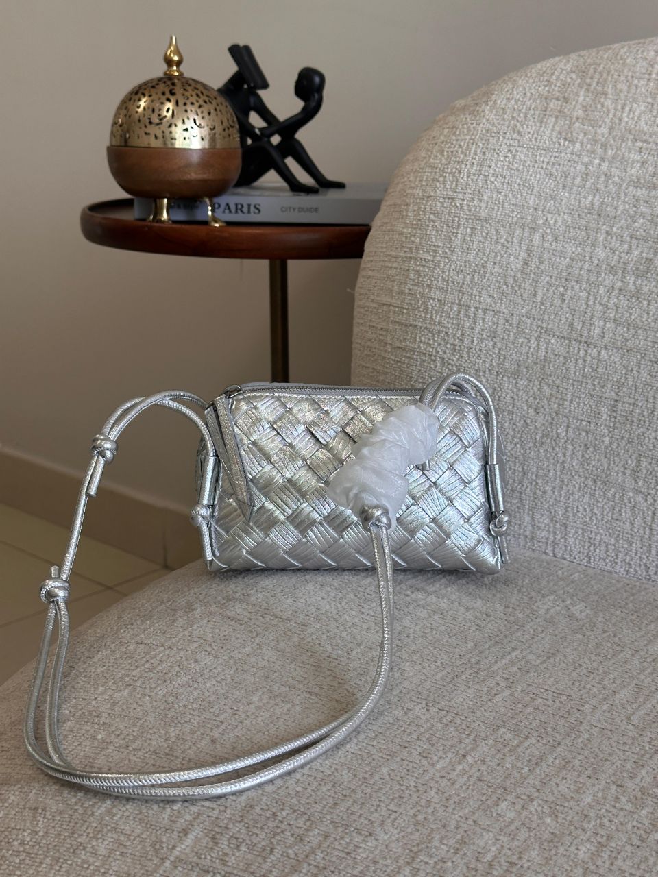 Bottega Veneta Mini Jodie Intrecciato Leather Handbag