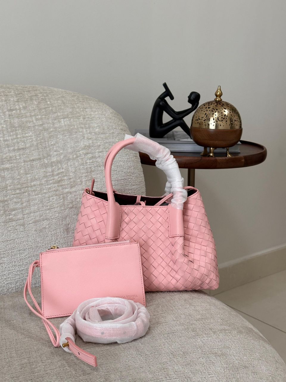 Bottega Veneta Small Pinacoteca Intrecciato Leather Tote