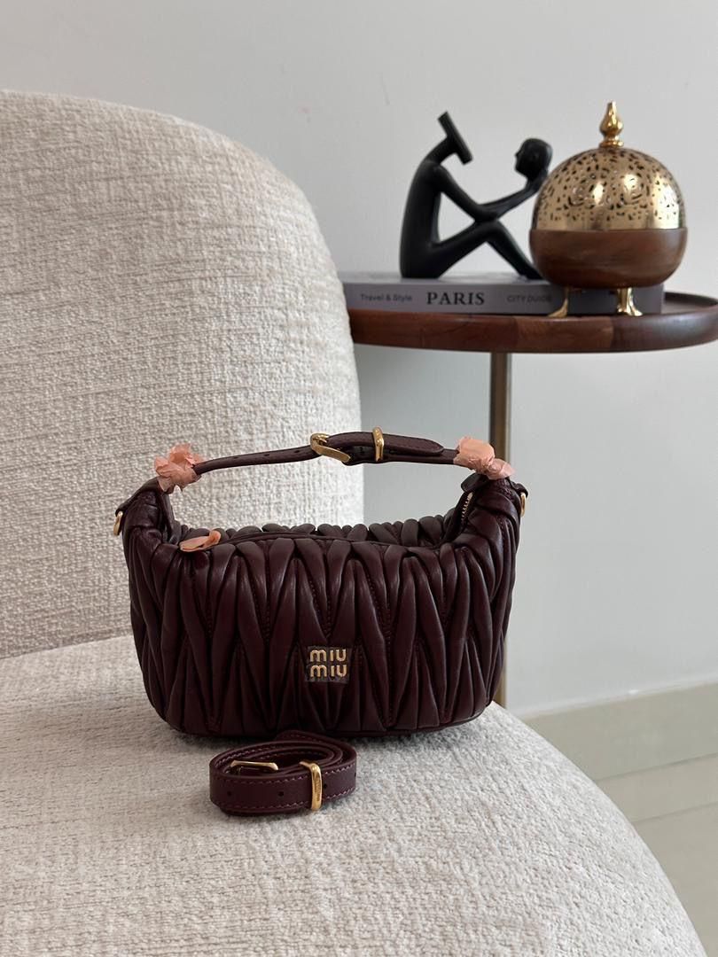 Miu Miu Mini Wander Matelassé Leather Bag