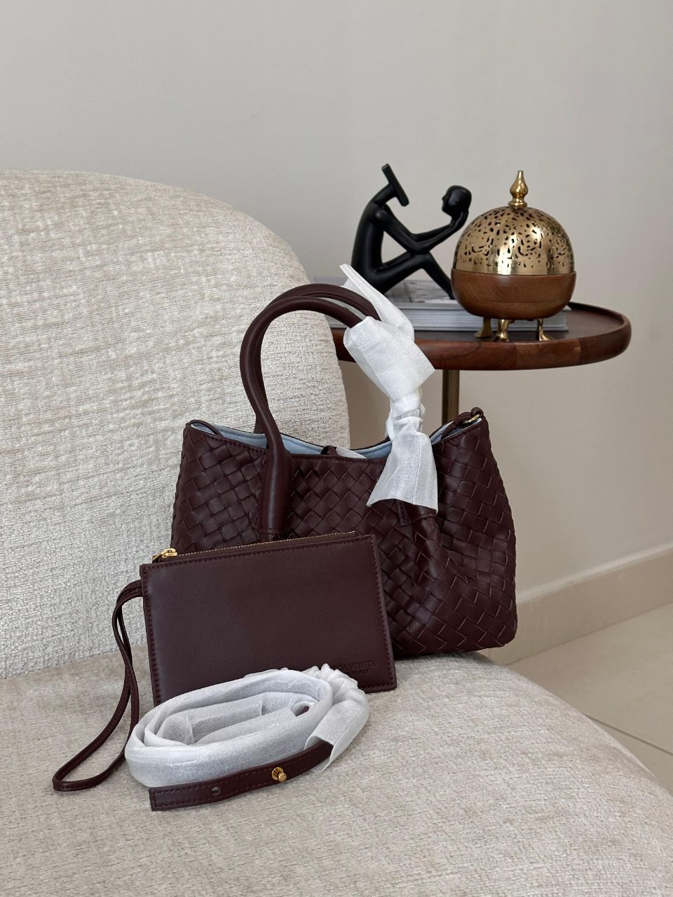 Bottega Veneta Small Pinacoteca Intrecciato Leather Tote