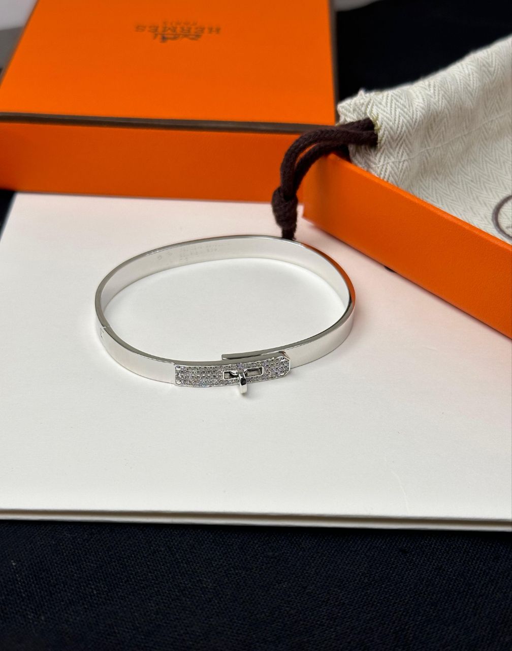 Hermès Kelly Bracelet Model with Diamonds