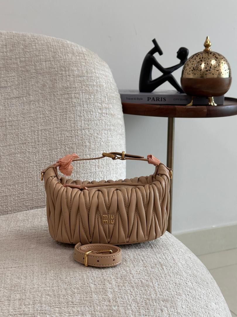 Miu Miu Mini Wander Matelassé Leather Bag