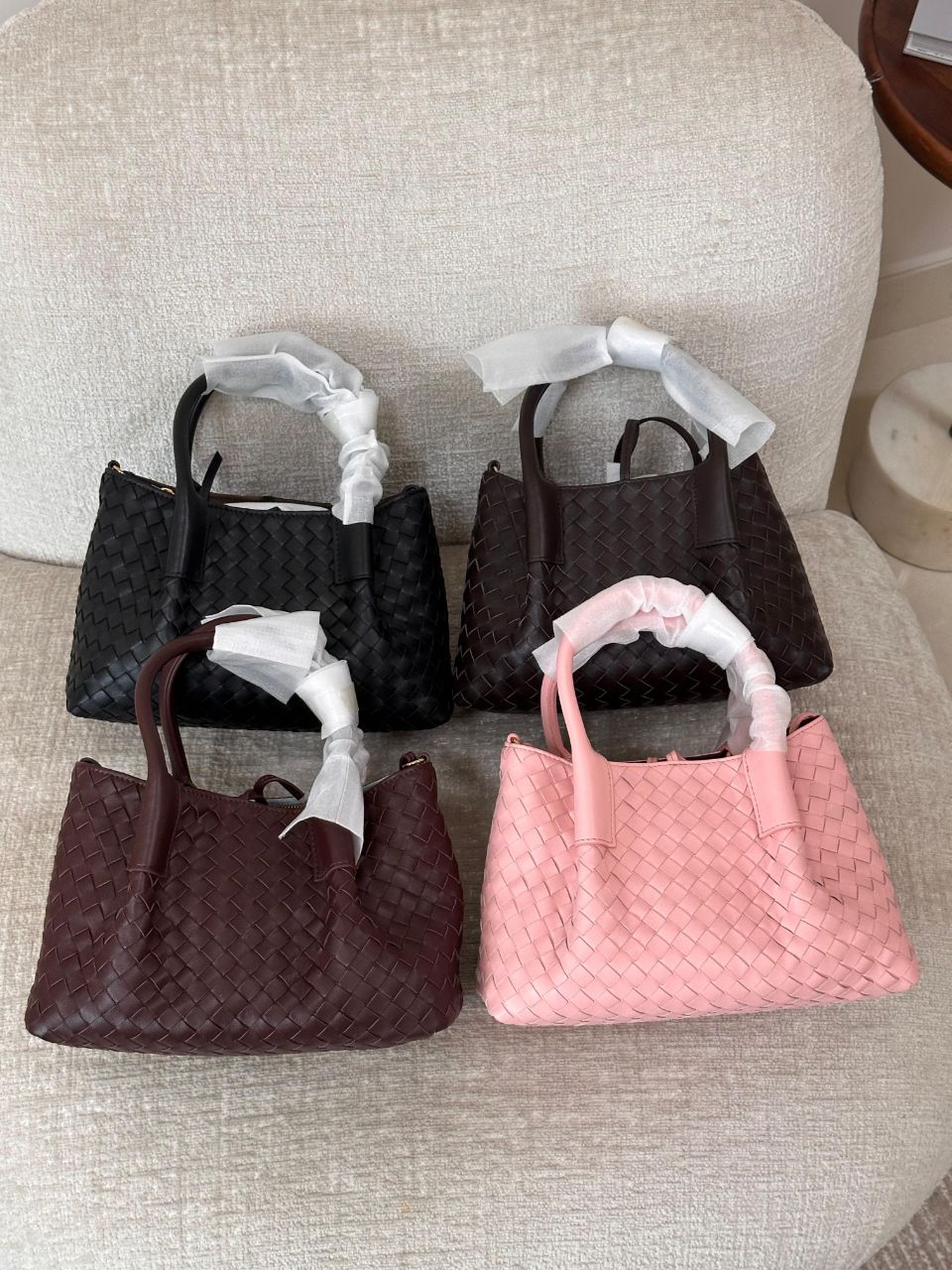 Bottega Veneta Small Pinacoteca Intrecciato Leather Tote
