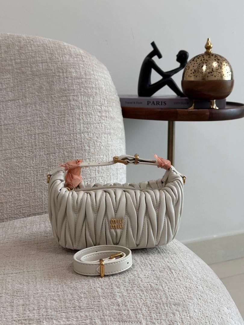 Miu Miu Mini Wander Matelassé Leather Bag