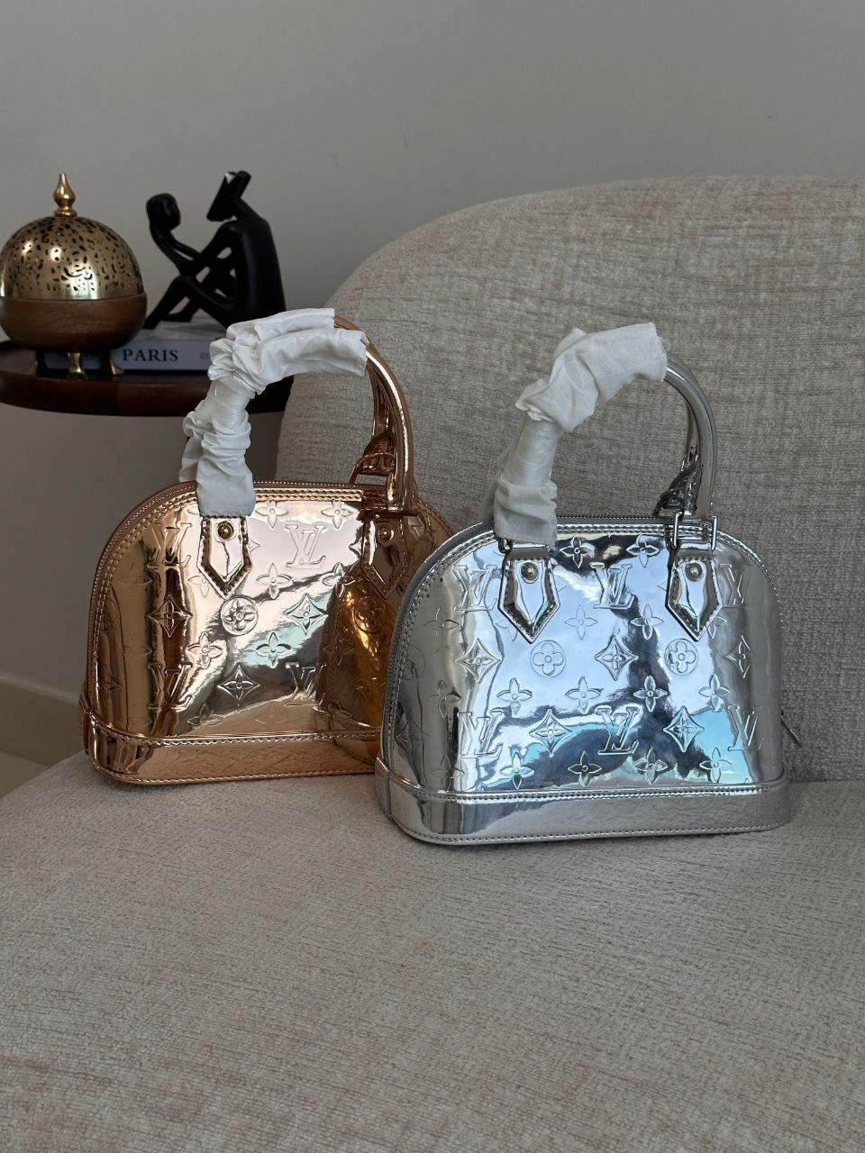 Louis Vuitton Alma BB Monogram Mirror Canvas Handbag