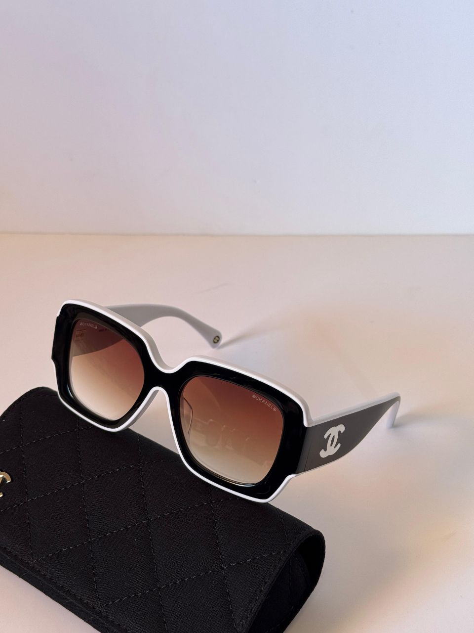 Chanel Square Frame Sunglasses with Bold CC Logo
