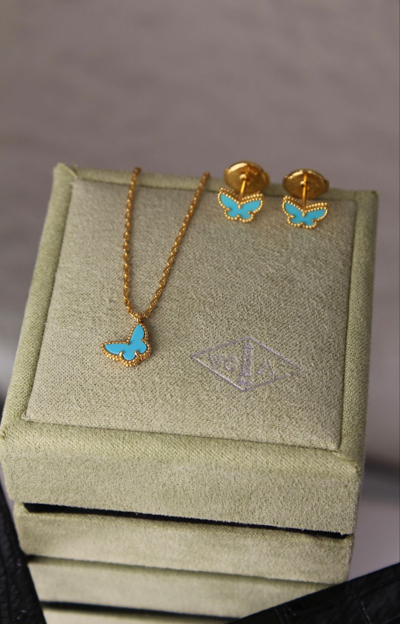 Van Cleef & Arpels Butterfly Necklace & Earrings