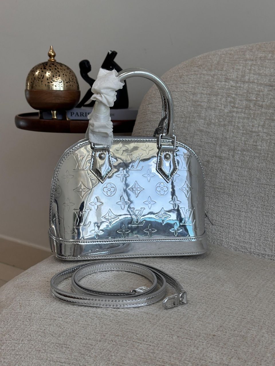 Louis Vuitton Alma BB Monogram Mirror Canvas Handbag