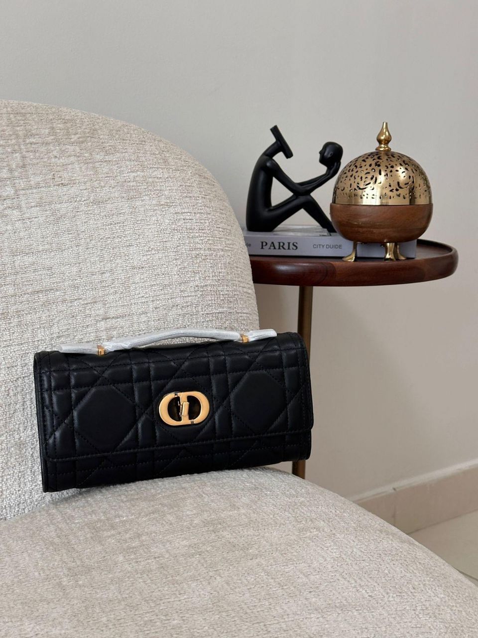 Dior Miss Caro Top Handle Pouch – Macrocannage Lambskin