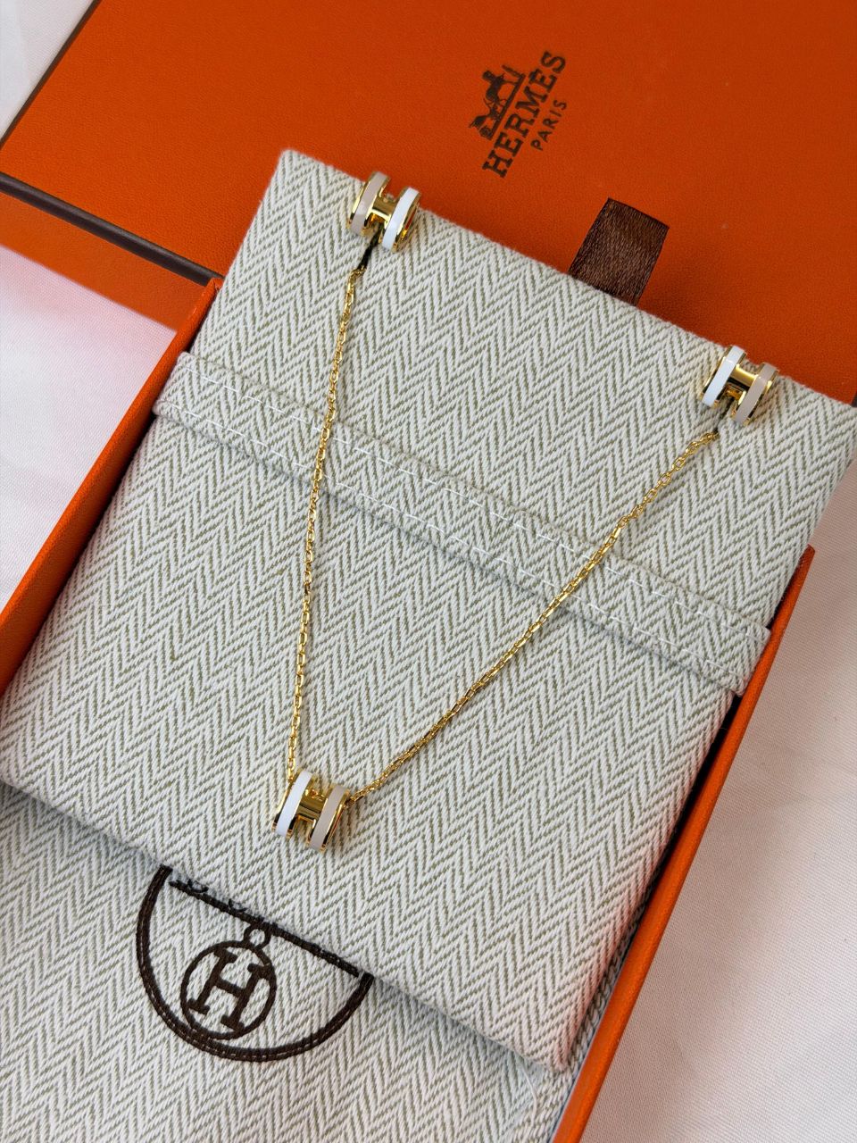 Hermès Mini Pop H Jewelry Set – Pendant Necklace & Earrings