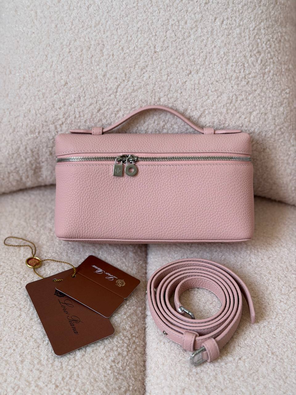 Loro Piana Extra Pocket L19 Pouch Bag in Grained Calfskin