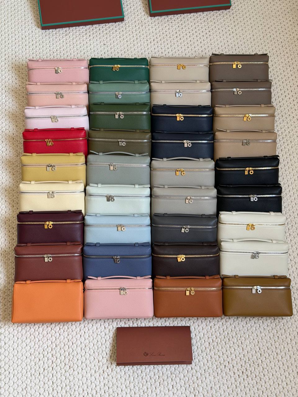 Loro Piana Extra Pocket L19 Pouch Bag in Grained Calfskin