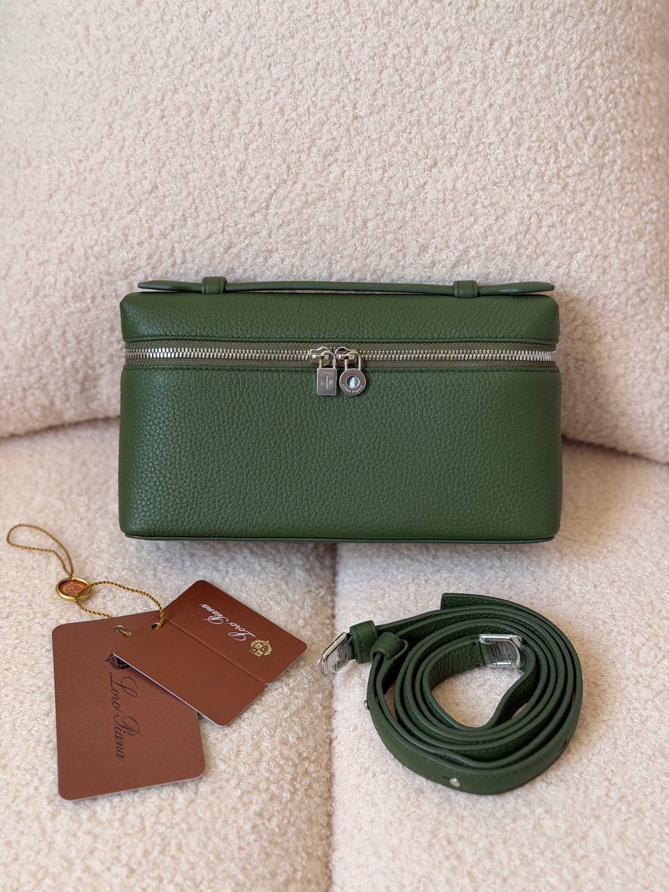 Loro Piana Extra Pocket L19 Pouch Bag in Grained Calfskin