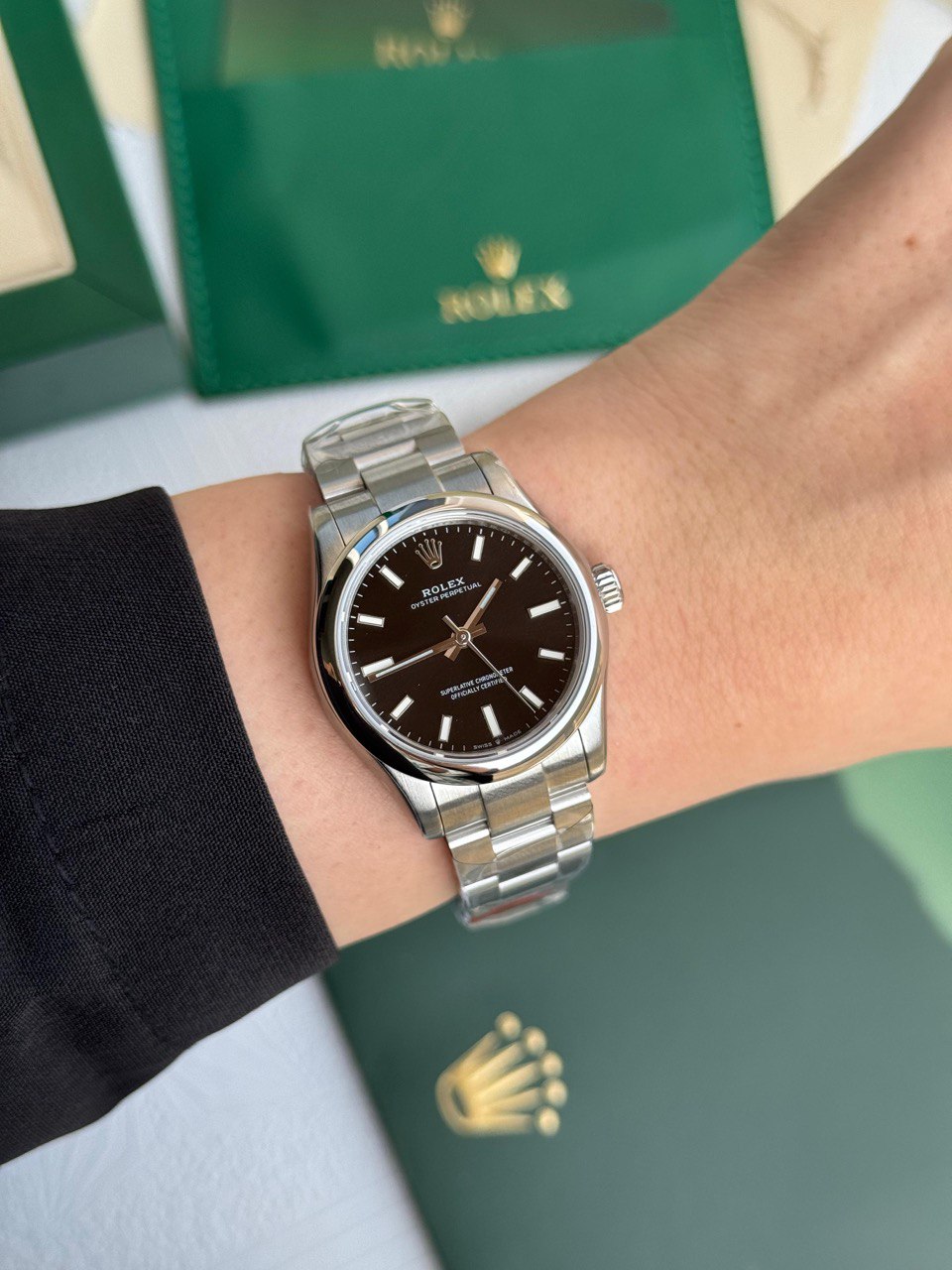 Rolex Oyster Perpetual Stainless Steel Watch – Smooth Dial Collection