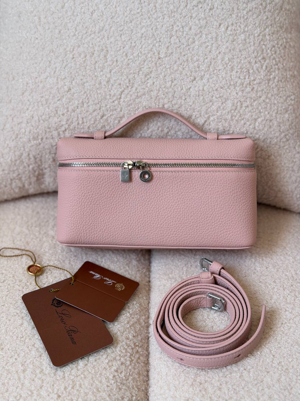 Loro Piana Extra Pocket L19 Pouch Bag in Grained Calfskin