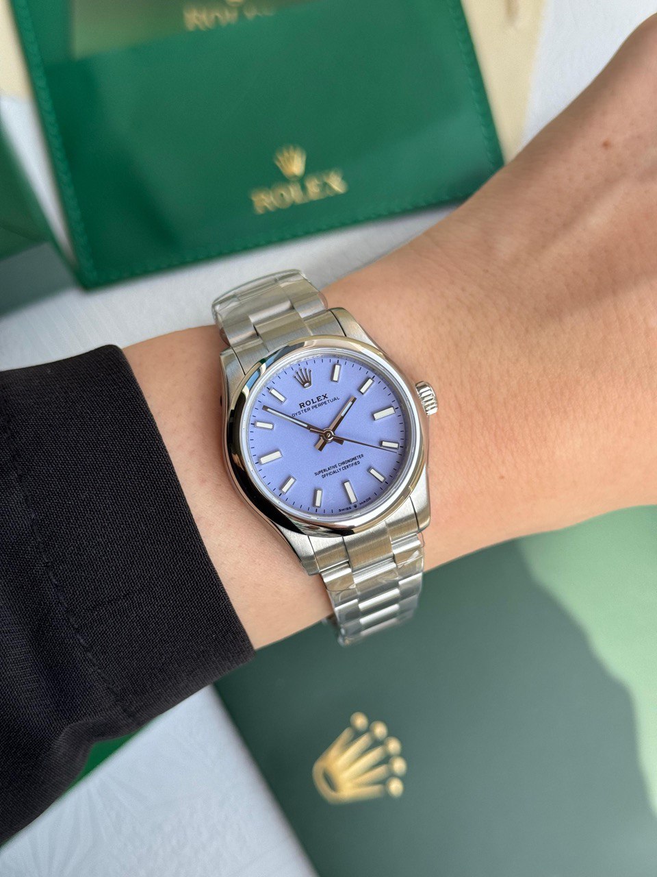 Rolex Oyster Perpetual Stainless Steel Watch – Smooth Dial Collection