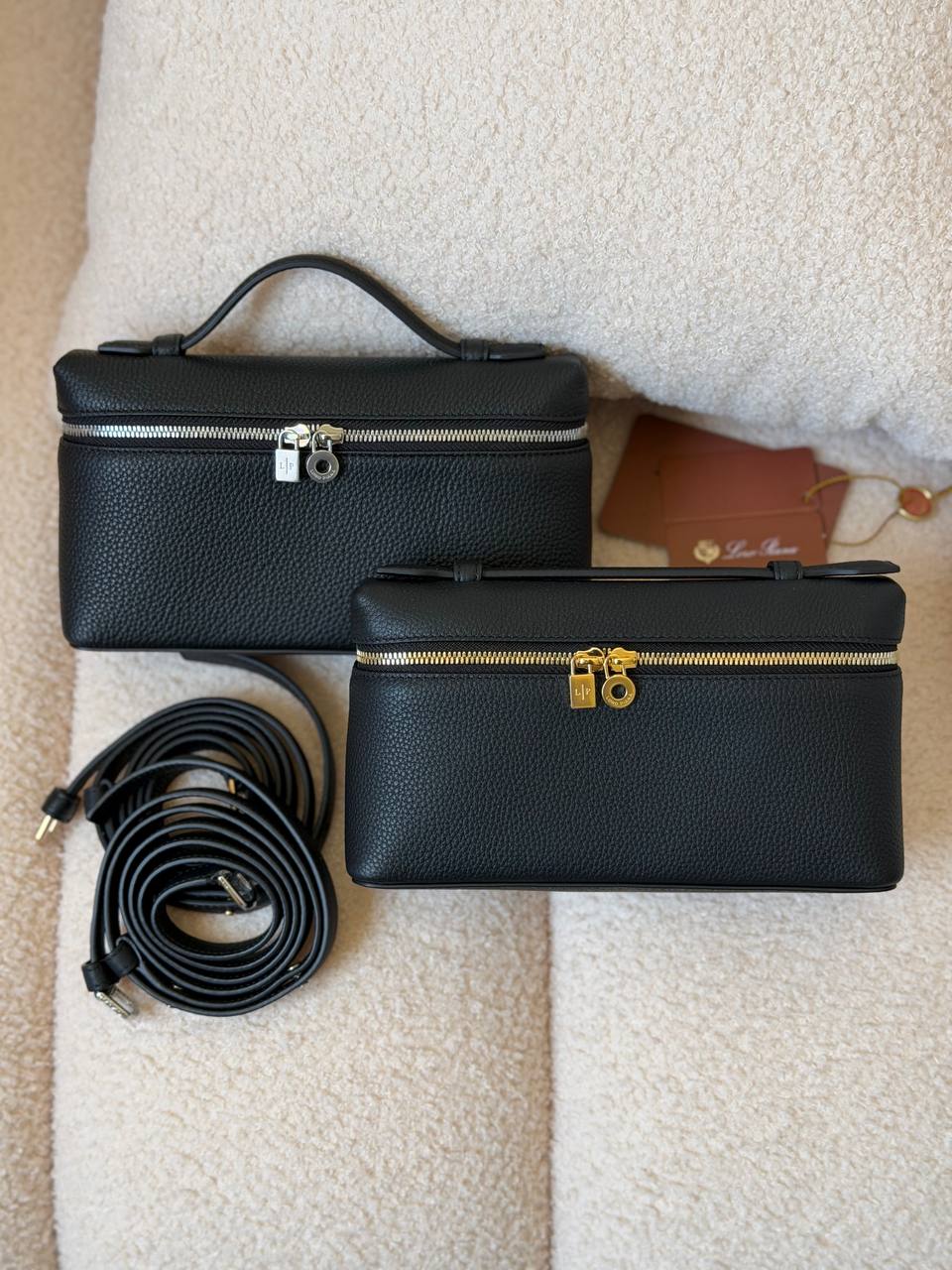 Loro Piana Extra Pocket L19 Pouch Bag in Grained Calfskin