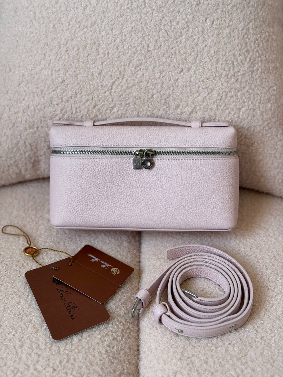 Loro Piana Extra Pocket L19 Pouch Bag in Grained Calfskin