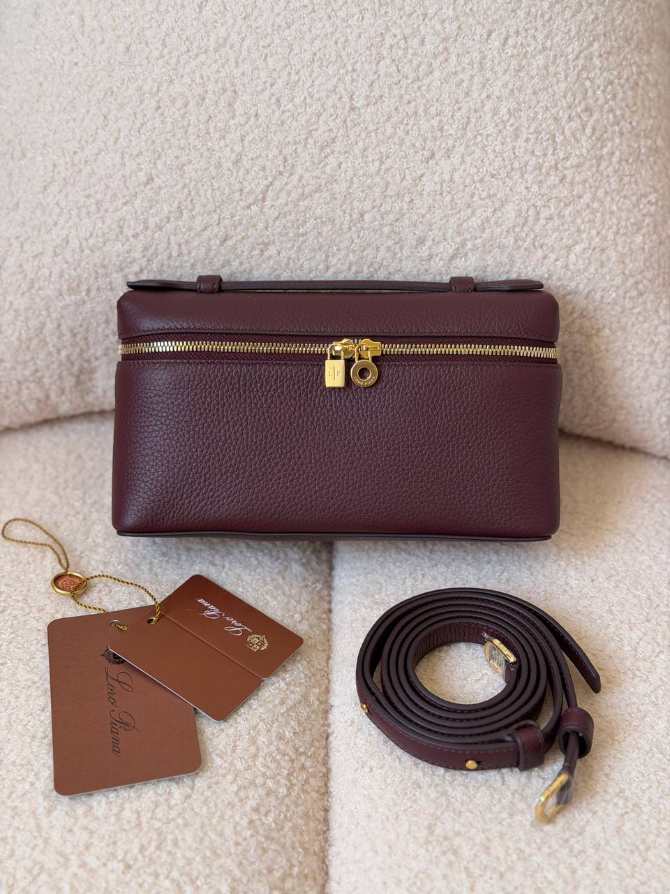 Loro Piana Extra Pocket L19 Pouch Bag in Grained Calfskin