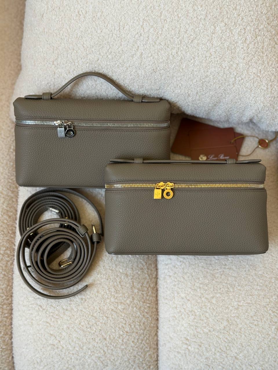 Loro Piana Extra Pocket L19 Pouch Bag in Grained Calfskin