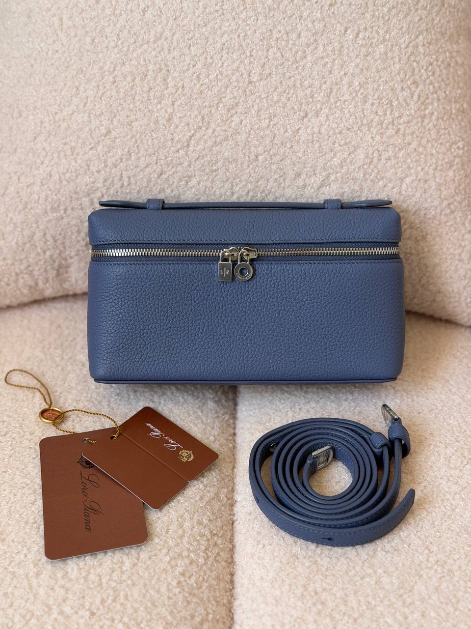 Loro Piana Extra Pocket L19 Pouch Bag in Grained Calfskin